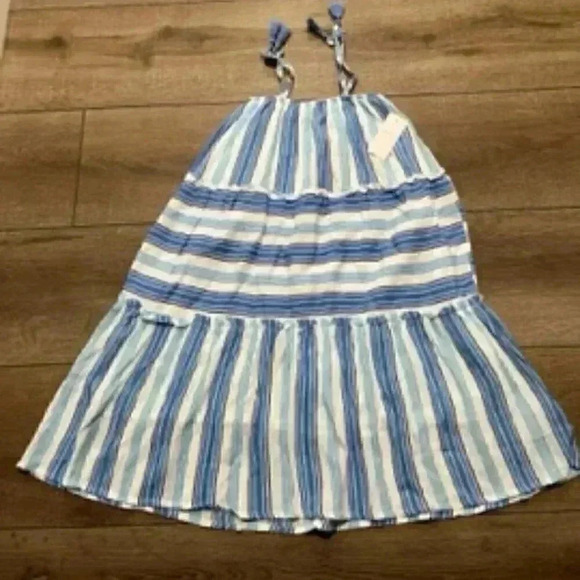 NEW Jessica  Simpson Striped‎ Sun Dress Girls Sz (small) 7 NWT - Picture 1 of 8